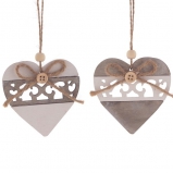 401776 Украшение декоративное "Сердце", 8см, 2в (без инд.упаковки) 12 шт/бл