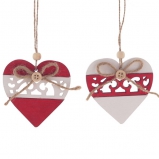 401777 Украшение декоративное "Сердце", L9 W8 H1 см, 2в., (б/инд.уп) 12 шт/бл