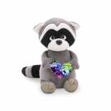 OS004-43/15 Игрушка мягконабивная "Енотик Дэнни: Радужное сердце", H15 см (12/12)