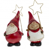 791857 Фигурка декоративная "Гном" (подсветка) L10 W8 H25 см, 2в., 2 шт/бл