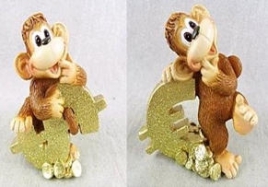 1903 Обезьянка с долларом/евро 6*3.7*7.5см (6-144) 6/бл